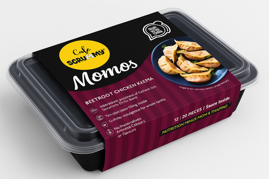 Beetroot Chicken Keema Momos